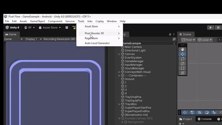 Pixel Shooter 3D - Unity Source Code Template - Automatic Level Creator Tool