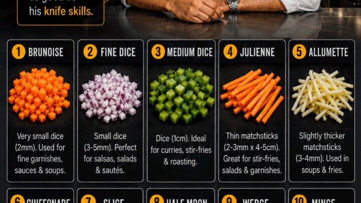 🔪 10 Essential Knife Cuts Every Chef Should Know! 👨‍🍳 #reels #bilibili #shorts #fyp