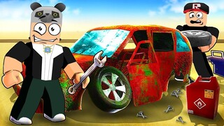 Araba Yap ve Çölde Yolun Sonuna Kadar Git !! - Roblox