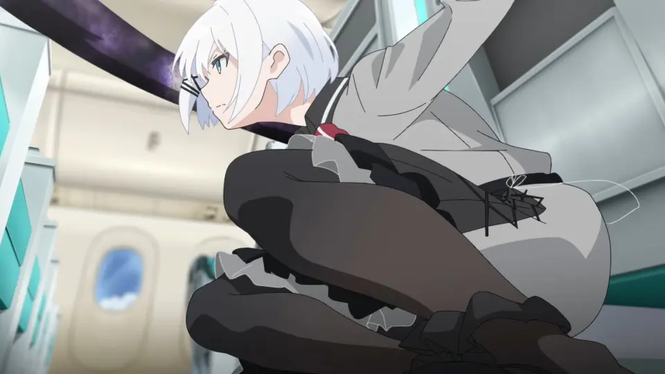 This white hair anime girl with black pantyhose knows things - Bilibili