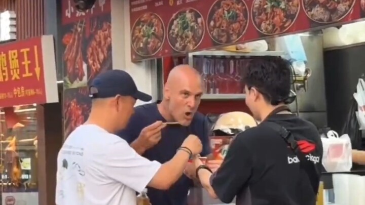 While Grandpa De survives in other places, in China he's just after some stomach-soothing tablets!