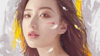 The picture quality is average, but the girl is satisfied with this painting.