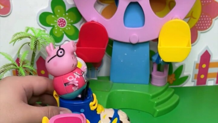 搞笑动画短片_跟小猪佩奇一家玩玩具鞋车吧_萌娃最爱的儿童玩具故事