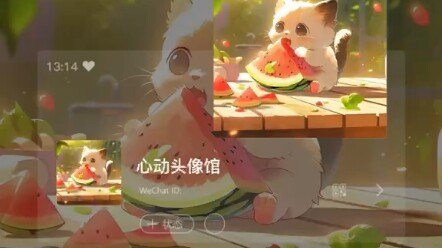 Summer Cat Eating Watermelon Avatar
