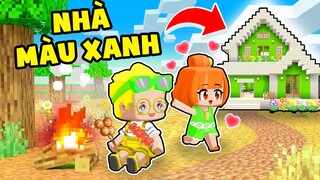 Mr Vịt XÂY NHÀ toàn Màu Xanh tặng Kamui trong Mini World !!