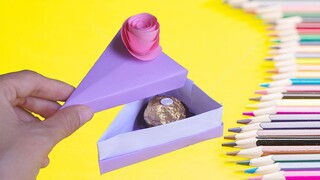 Cách làm hộp quà hình miếng bánh kem - Cách Gấp Hộp Quà đơn giản Gấp giấy Origami -hộp bằng giấy a4
