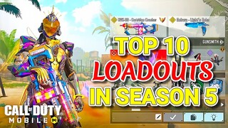 Top 10 BEST Loadouts + SECRET Overpowered Guns in CODM Season 5!