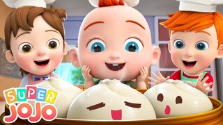 Super JoJo Steamed Buns Recipe | Food song + Cocomelon Nursery Rhymes + Baby Songs + Bingo Song