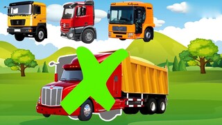 รถบรรทุกมอนสเตอร์ผิดหัวรถขุด Bulldozer Crane Big Truck Car Cartoon