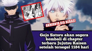 Gojo Satoru akan segera kembali di chapter terbaru Jujutsu Kaisen setelah tersegel 1184 hari