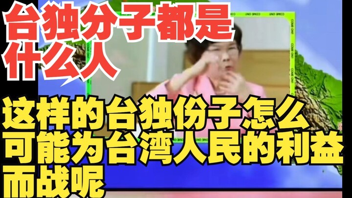 台独分子都是什么人，这样的台独份子怎么可能为台湾人民的利益而战呢