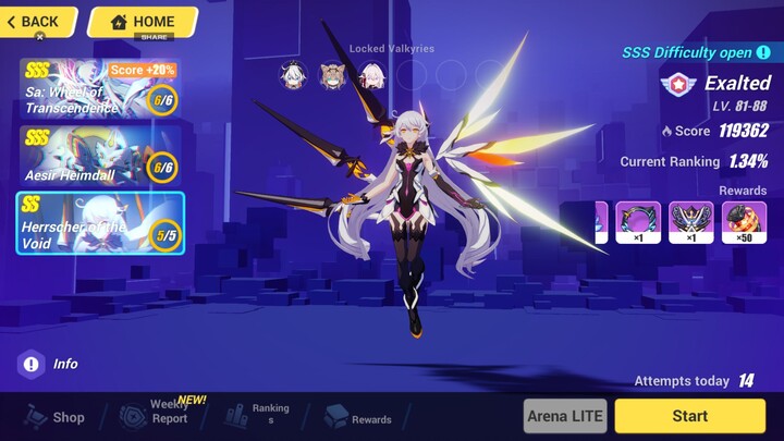 Honkai Impact 3rd - Memorial Arena Herrscher of the Void