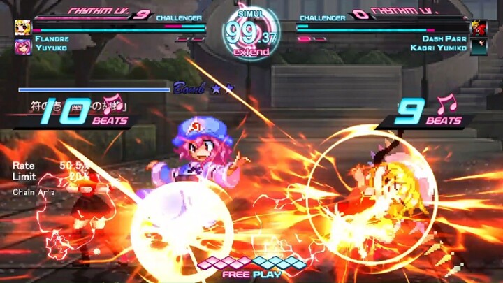 【M.U.G.E.N無限格鬥】 フランドール・スカーレット, 西行寺 幽々子 vs Dash Parr, 雪云薰