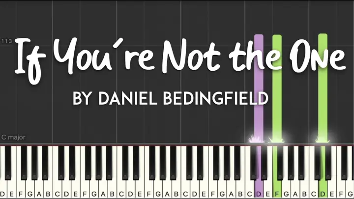 If You're Not the One by Daniel Bedingfield synthesia piano tutorial + sheet music