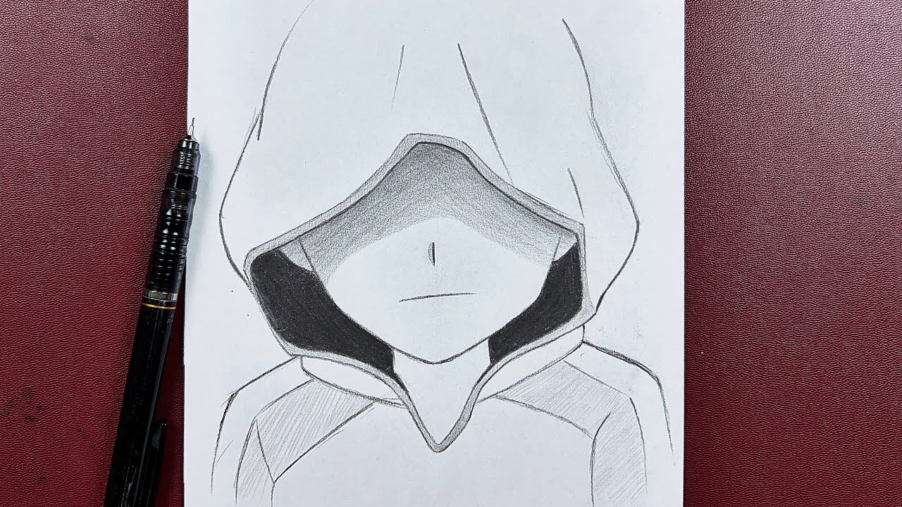 Easy anime drawing | how to draw a boy wearing hoodie step-by-step -  Bstation