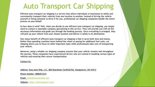 Auto Transport Car Shipping