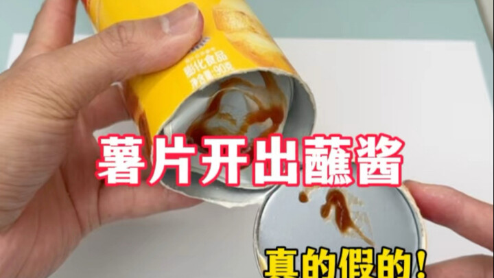 Potato chips come with dipping sauce.