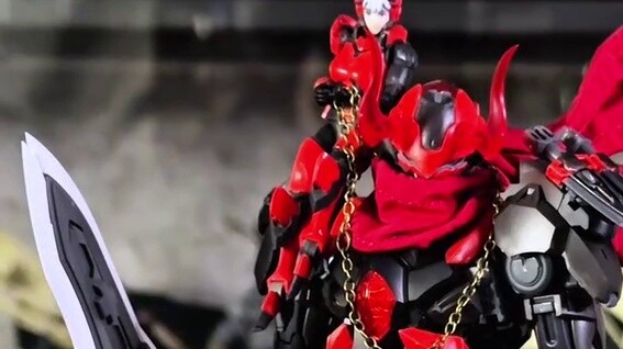 Change the Lone Shadow assembly model with the mold line into a red mount
