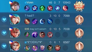 GUSION HARD CARRY IN SOLO RANK!!