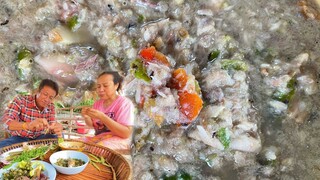 ป่นปลาทูใส่บักพริกดิบหอมๆกินกับลวงผักซีกปลาแดกต่อน