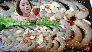 กุ้งดองซอส น้ำจิ้มซีฟุ้ดแซ่บๆ กับเห็ดเข็มทองราดซอสเผ็ดเกาหลี 12/2/65