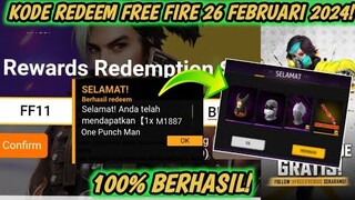 KODE REDEEM FREE FIRE TERBARU 26 FEBRUARI 2024 HARI INI | KODE REDEEM FF TERBARU 26 FEBRUARI 2024