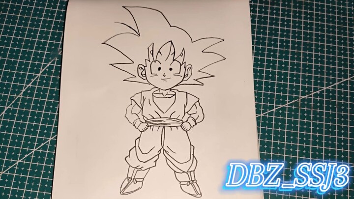 Drawing SON GOKU simpel by DBZ_SSJ3