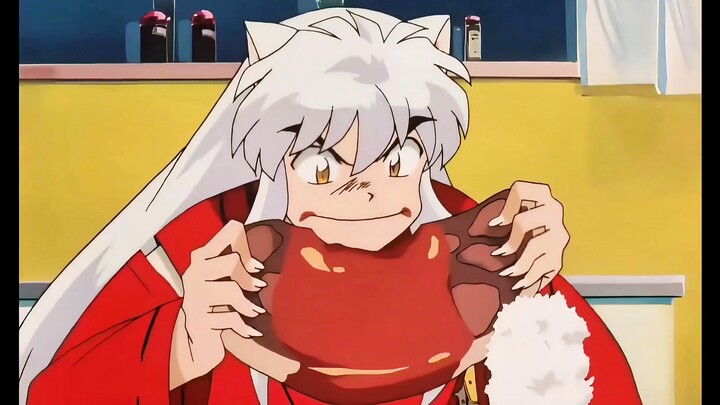 [InuYasha] InuYasha Returns to the Modern Era to Pick Up His Wife and Grab a Free Meal