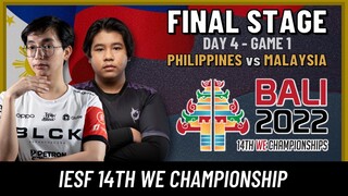 PH VS. MY | GAME 1 | FINAL STAGE | IESF WORLD ESPORTS CHAMPIONSHIPS