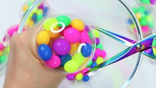 [DIY][ASMR] Thạch slime nhồi hạt bóp sướng tay