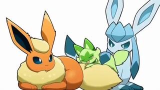 Straw Cat and Eevee Family (with sound effects)