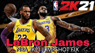 NBA 2K21 - LEBRON JAMES JUMPSHOT FIX *ACCURATE*