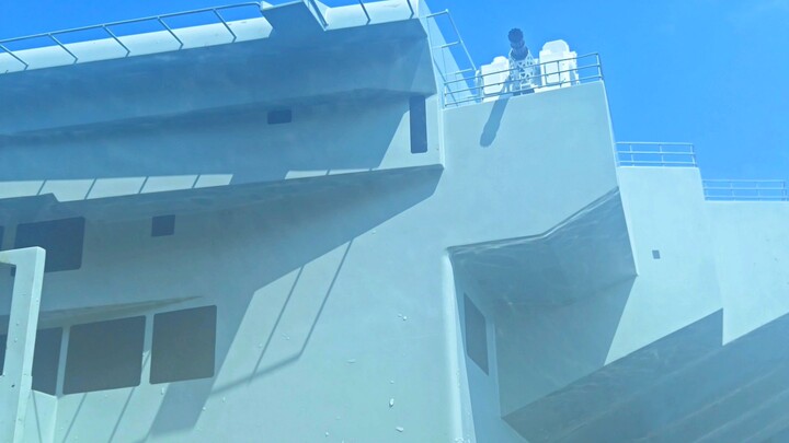 โมเดลเรือบรรทุกเครื่องบินทำเอง ถ่ายด้วยมือถือ เสียงจริงไม่มีเสียงพากย์