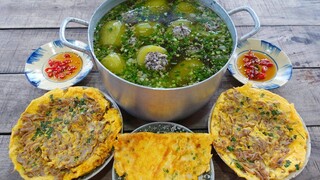 Hết Sảy Với Nồi Bí Hầm Cùng Vị Mặn Mòi Củ Cải Muối Chiên Hột Vịt Chiều Mưa | MTQH