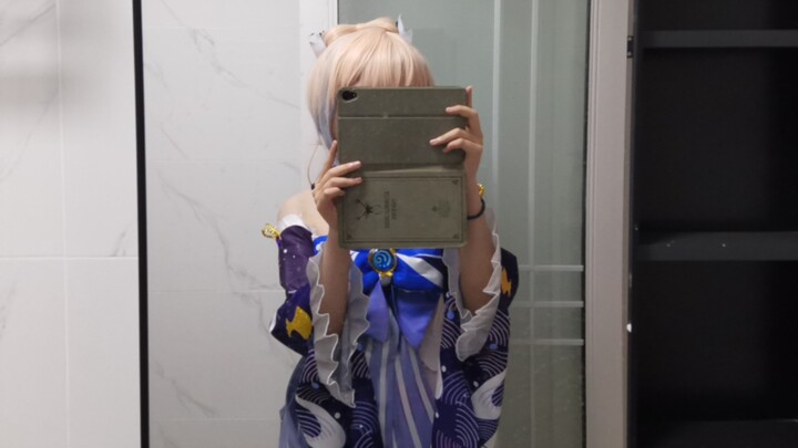 当我COS心海去接亲友放学……