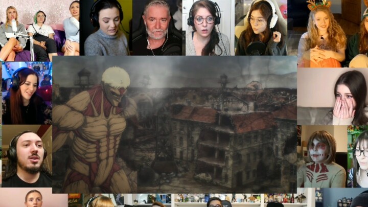 Foreigners' reactions to watching the final season of Attack on Titan (Armored Titan appears, Beast 