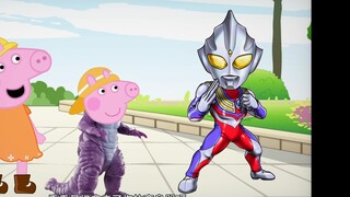 Peppa Pig's Funny Children's Version ของ George's Dinosaur และ Wolf Transformer