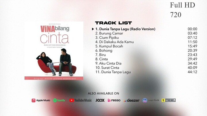 Vina Bilang Cinta (2005) - All Soundtrack (Official Music Audio HD)