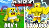 I Survived 1000 Days as SPONGEBOB In Hardcore Minecraft (Full Story)