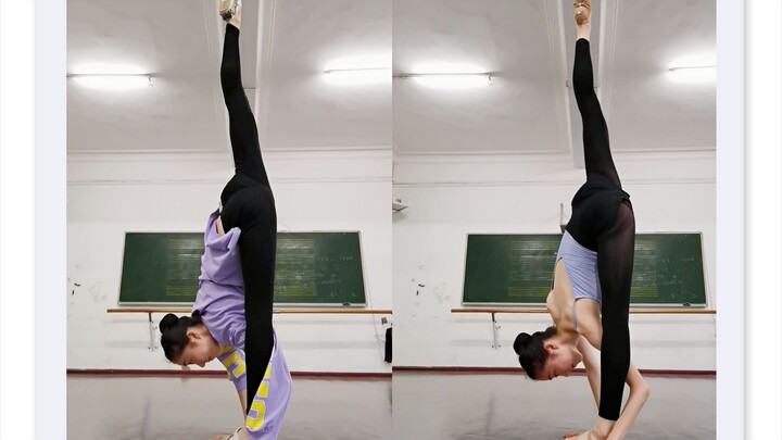 "Dance students' daily practice routine" Let's do a "sky-high cannon" costume change!