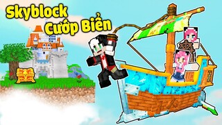 REDHOOD THỬ THÁCH 24 GIỜ CHẾ TẠO THUYỀN BAY TRONG MINECRAFT*MỀU SINH TỒN SKYBLOCK CƯỚP BIỂN MCPE