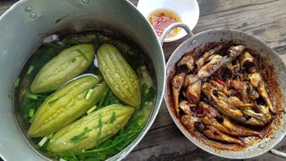 CƠM BIỂN • Tôm Chả Dòn nấu Canh Khổ Qua | Ngư Dân Miền Tây