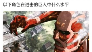 以下角色穿越到进击的巨人当中会是什么水平？