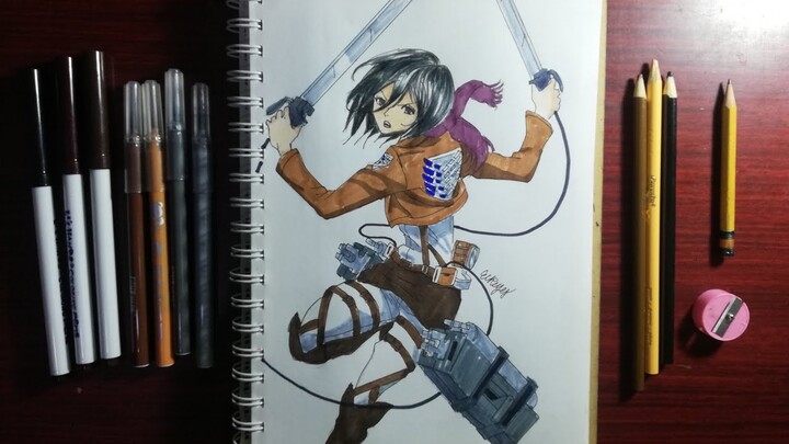 Drawing Mikasa Ackerman from Attack on Titan | Anime Art | Philippines