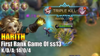 Harith first rank gameplay of ss13 | Mythic rank gameplay [K2 Zoro]