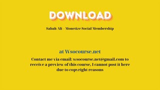 [GET] Sabah Ali – Monetize Social Membership