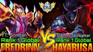 Top 1 Global Fredrinn [ YT: Sorman. ] VS Top 1 Global Hayabusa [ Stennn Skywalker ] - Mobile Legends