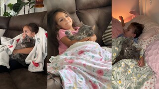 This cat's little darling can only be spoiled by this cat.