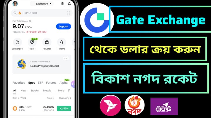Gate Exchange থেকে ডলার ক্রয় করার নিয়ম। Gete.oi. BKB AWLAD