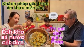Ếch kho sả nước cốt dừa khách Pháp cực kỳ thích/tin vui cho ông xã/Cuộc sống pháp/mon ngon moi ngay